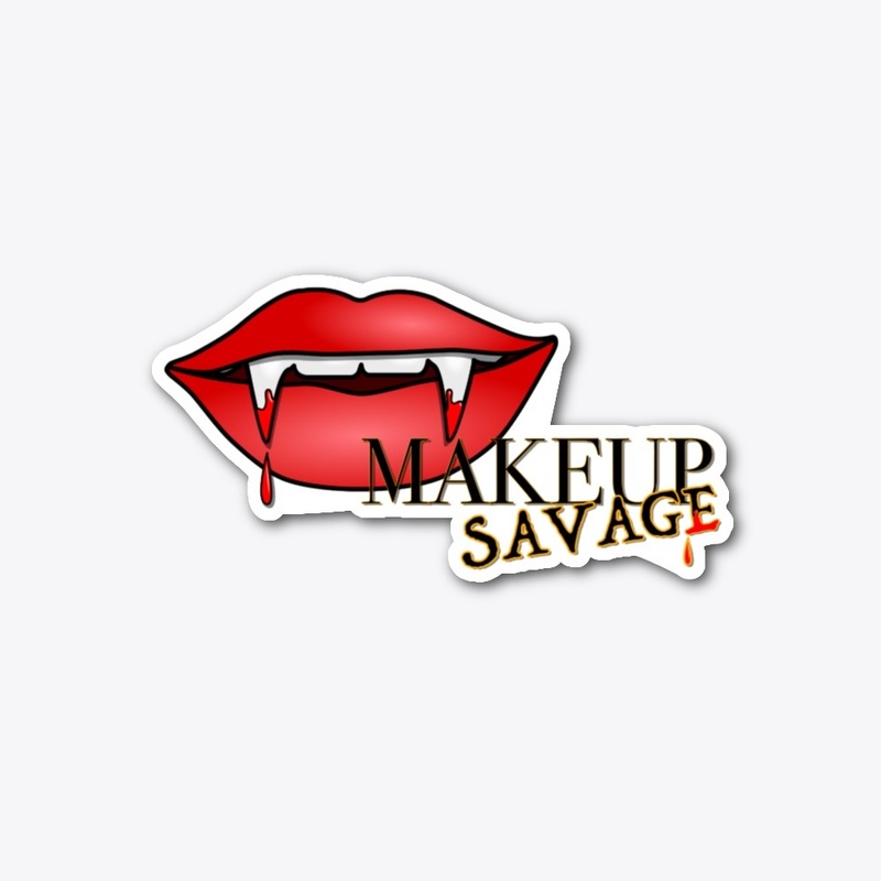 Makeup Savage Halloween Die Cut Sticker