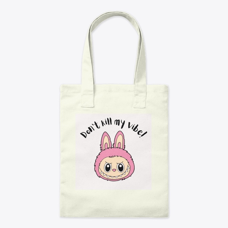 Labubu ‘Don’t Kill My Vibe’ Tote Bag
