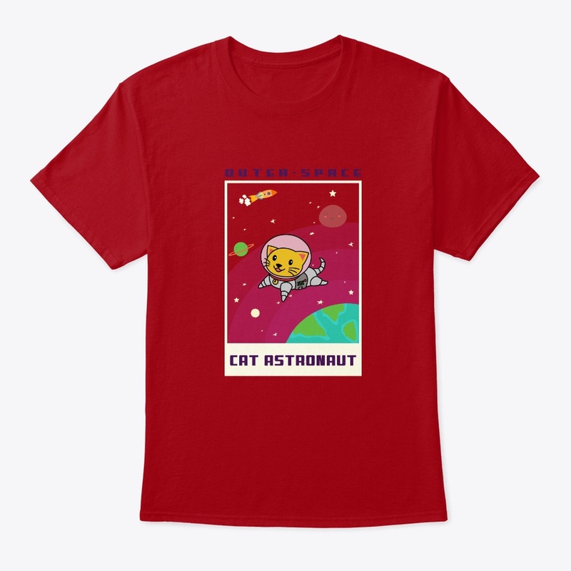 Outer space cat astronaut 