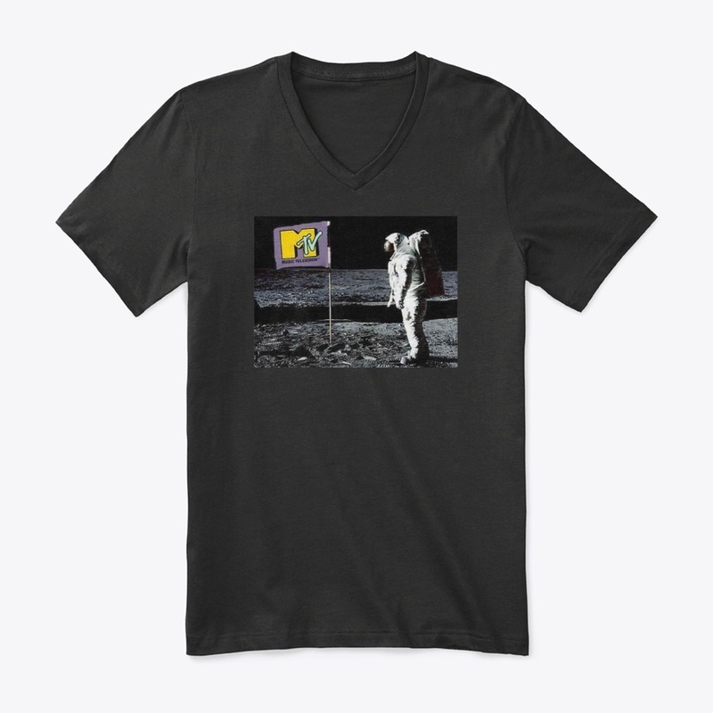 Music Flag On Moon 