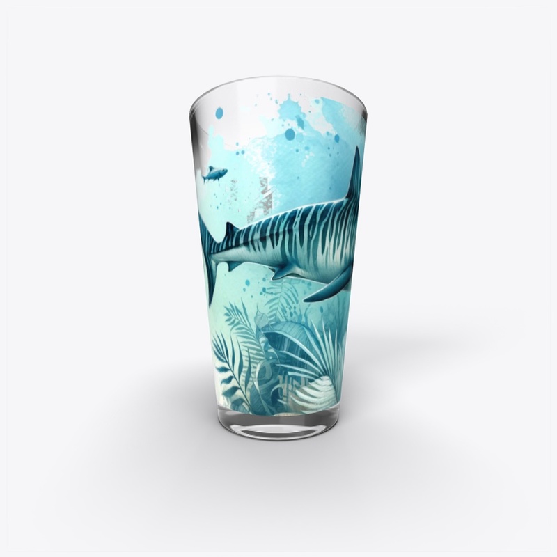 Shark Pint Glass Big 