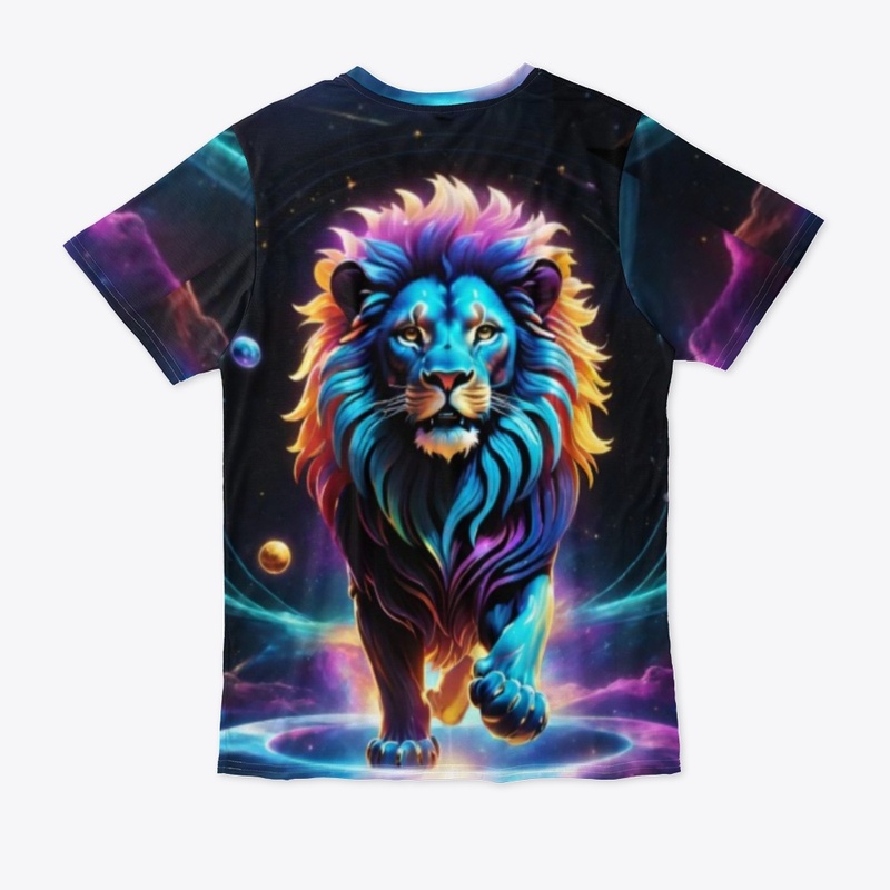 Cosmic Leo Trippy Cat Space Zodiac Lion