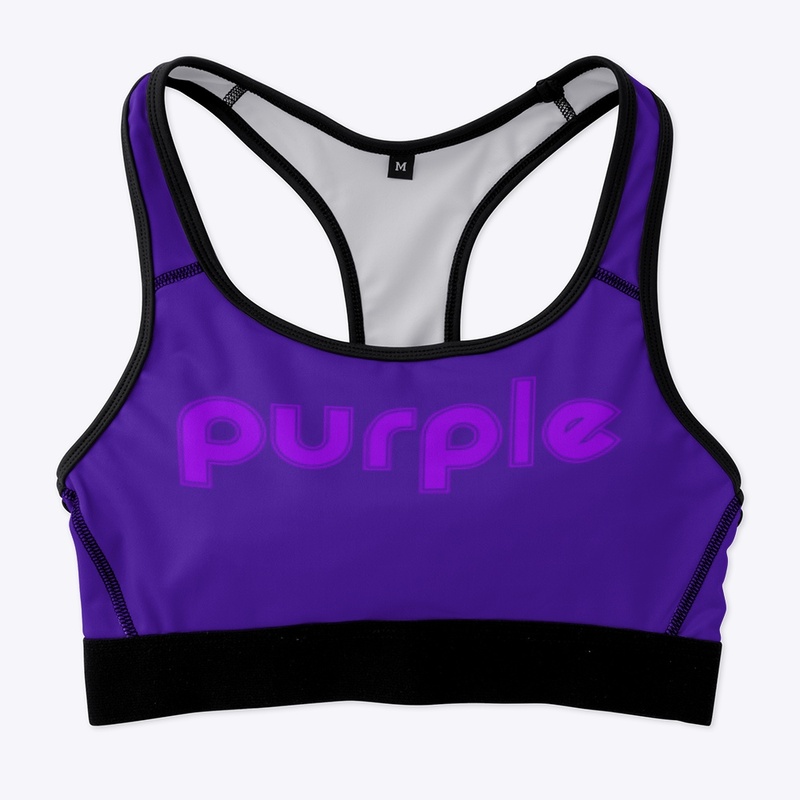 Purple sports bra