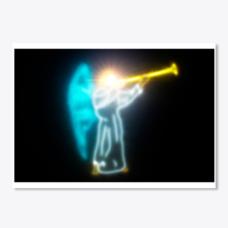 Angel blowing the trumpet 