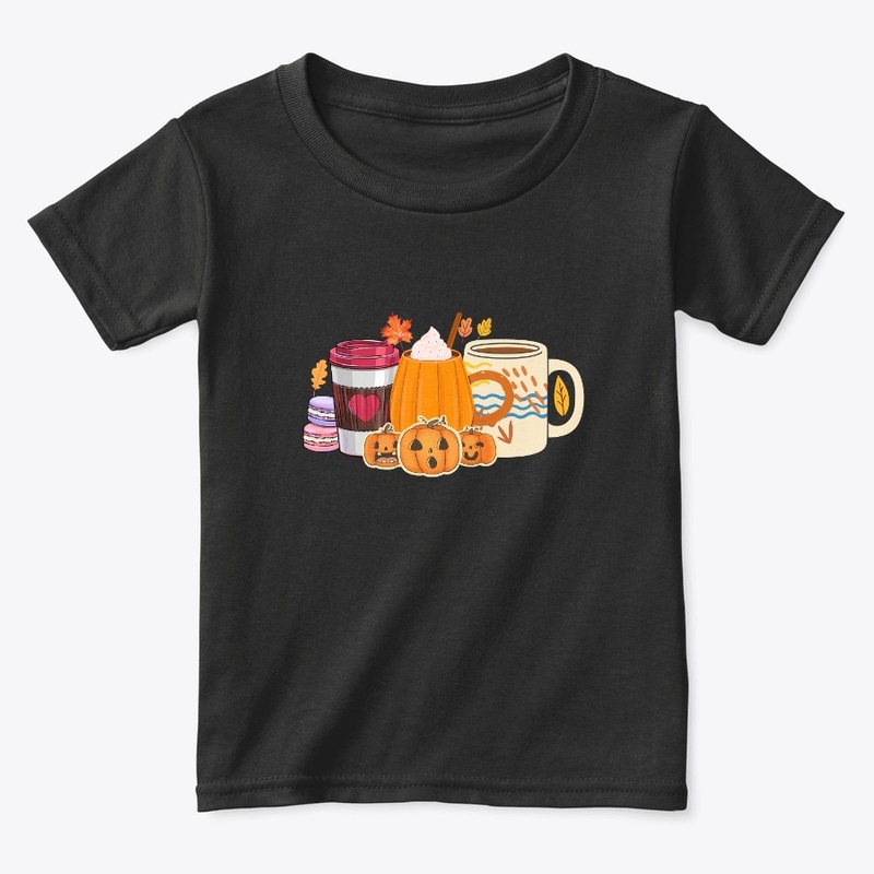 Fall Coffee Shirts, Cute Pumpkins Tshirt