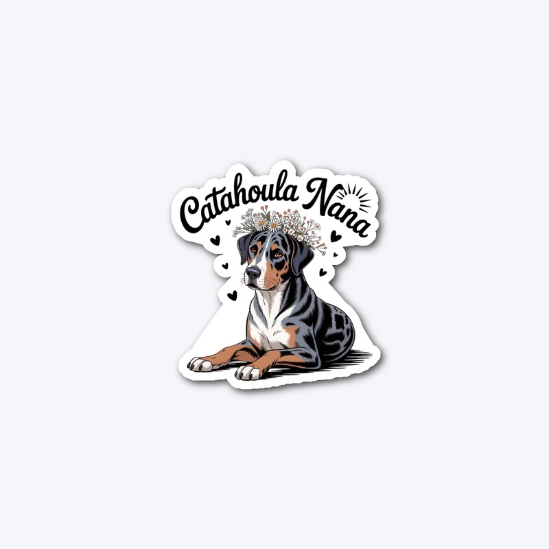 Catahoula Nana – Sweet Floral Dog Lover 
