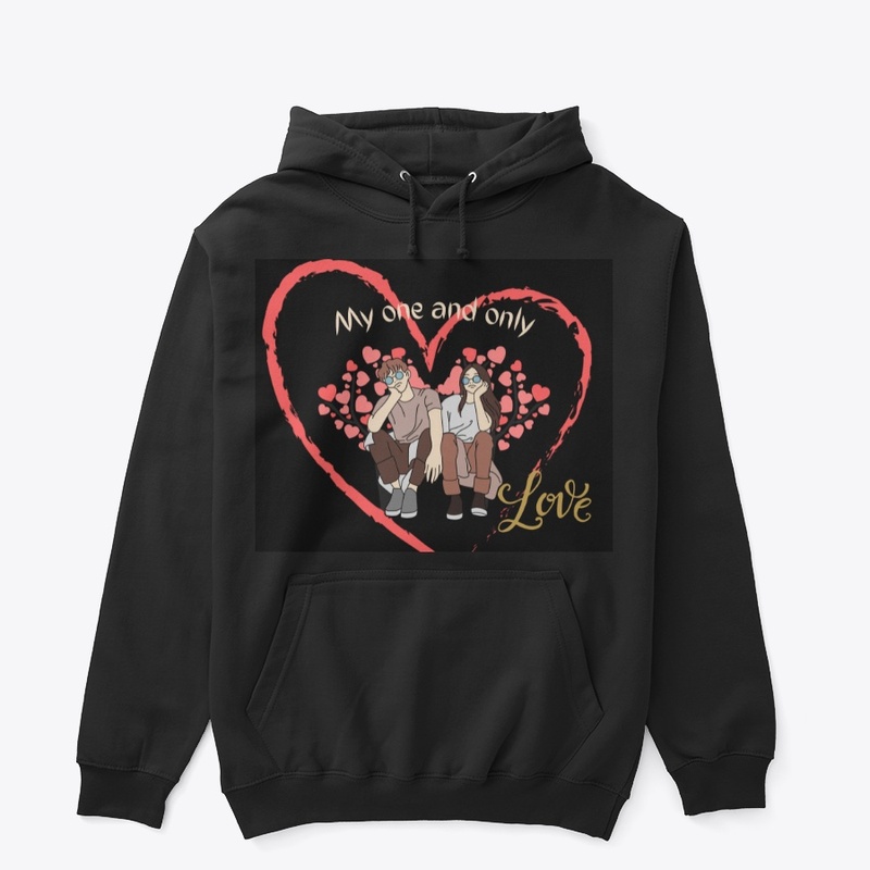 Couple print hoodie, t-shirts