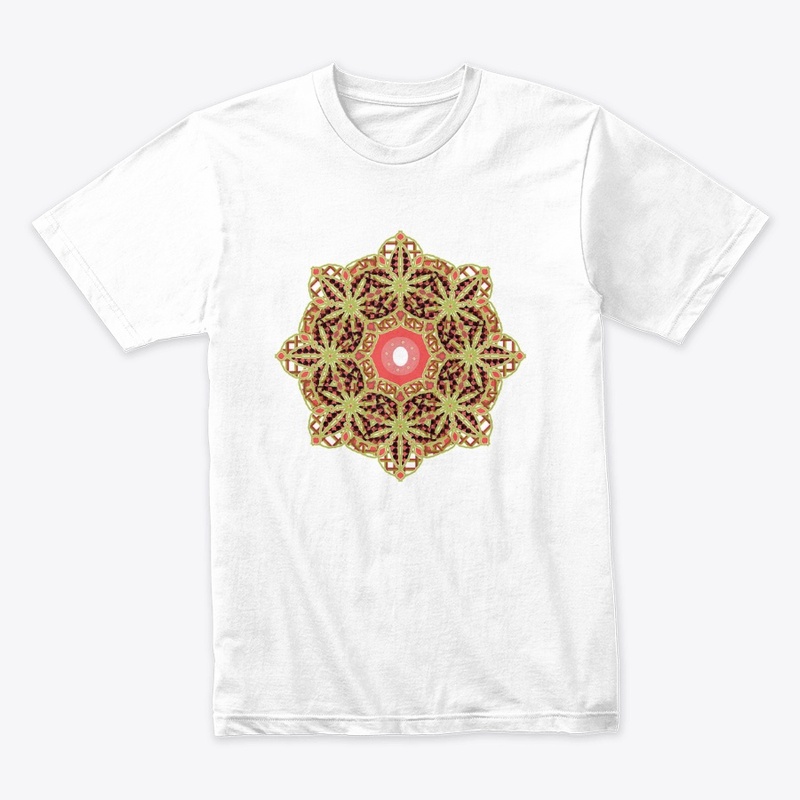 pink ornamental radial design