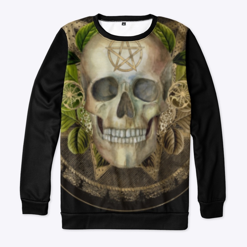 Witchy Pagan Skull