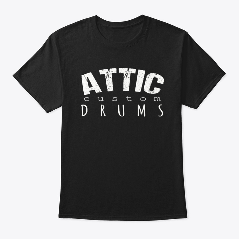 ATTIC CUSTOM DRUMS - WHITE WORDS TEE