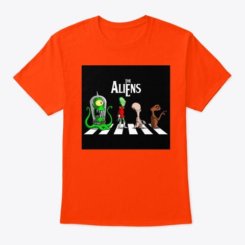 Camiseta Aliens Orange Camiseta Front