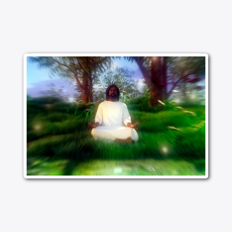 Black Jesus Christ in a garden 3d