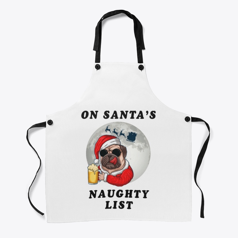 Beer Drinking Pug Dog On Naughty List