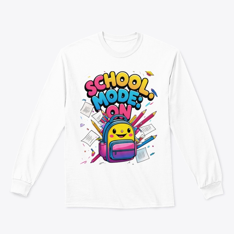 School Mode On | Happy Backpack Tee