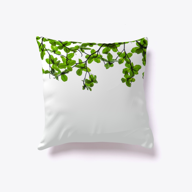 green leaves pillow decoration 