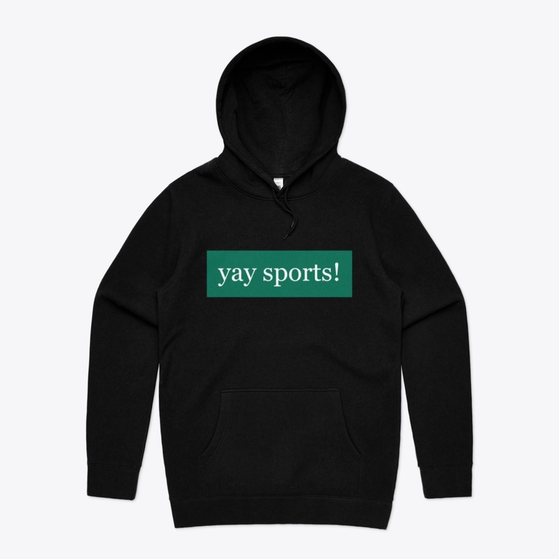 Yay Sports Written in White on Green