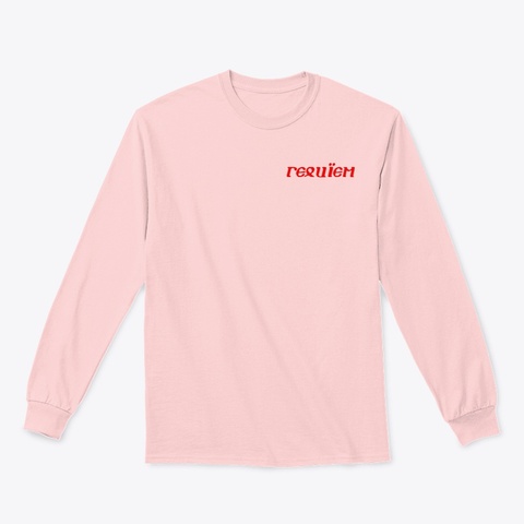 Requiem Long Tee Light Pink T-Shirt Front