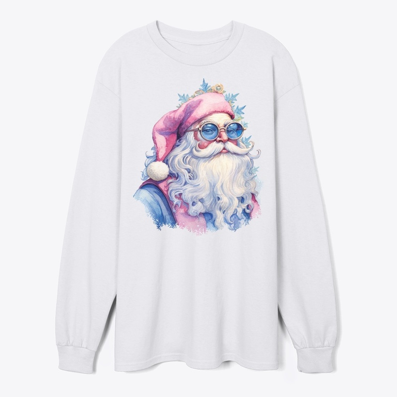 Christmas Hipster Santa with Sunglasses