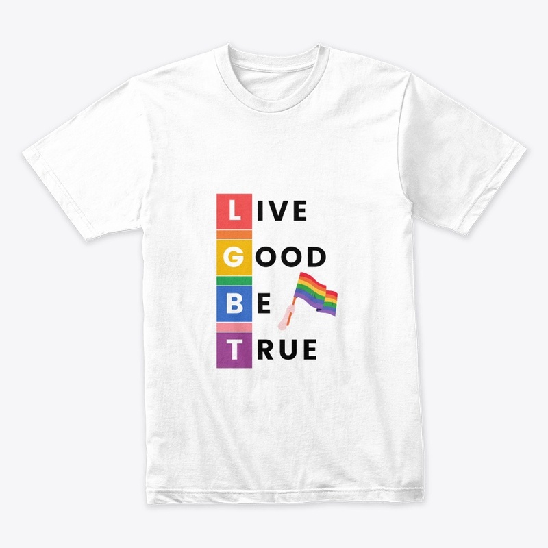 White LGBT Rainbow T-Shirt