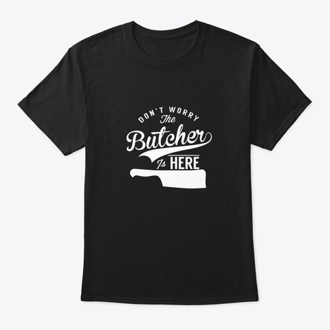 Team Butchery Meat Butcher Butchers Black T-Shirt Front