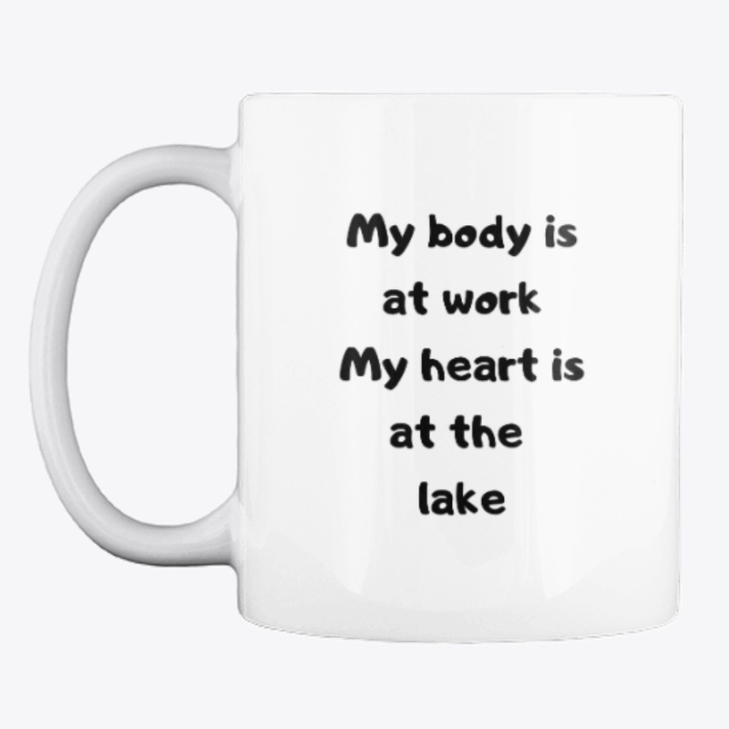 At the lake coffee cup