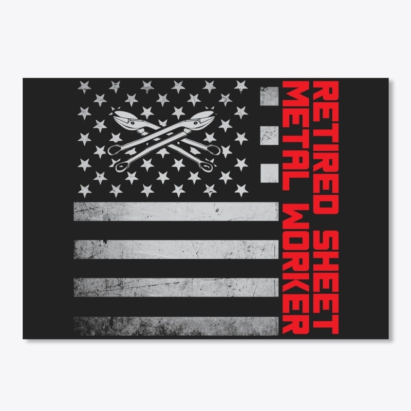 Retired Sheet Metal Worker US Flag Mask
