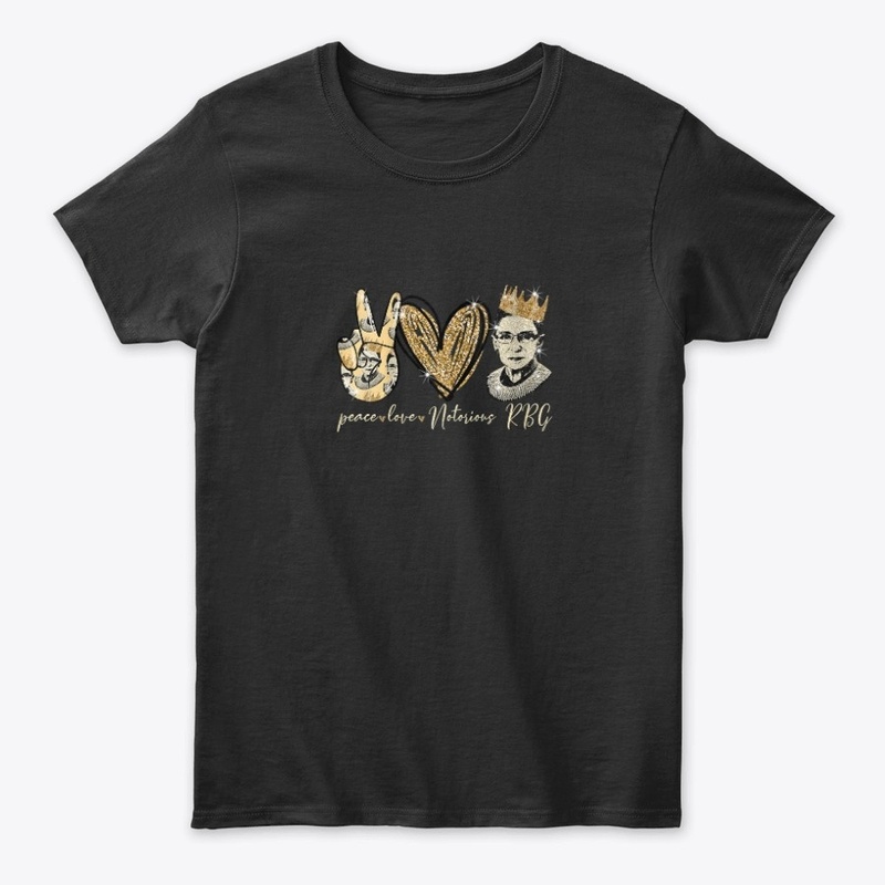 Peace, Love, Notorious RBG Queen T-Shirt