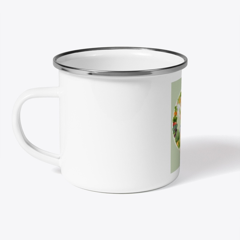 Minimalist vector art of vegetarian cupi