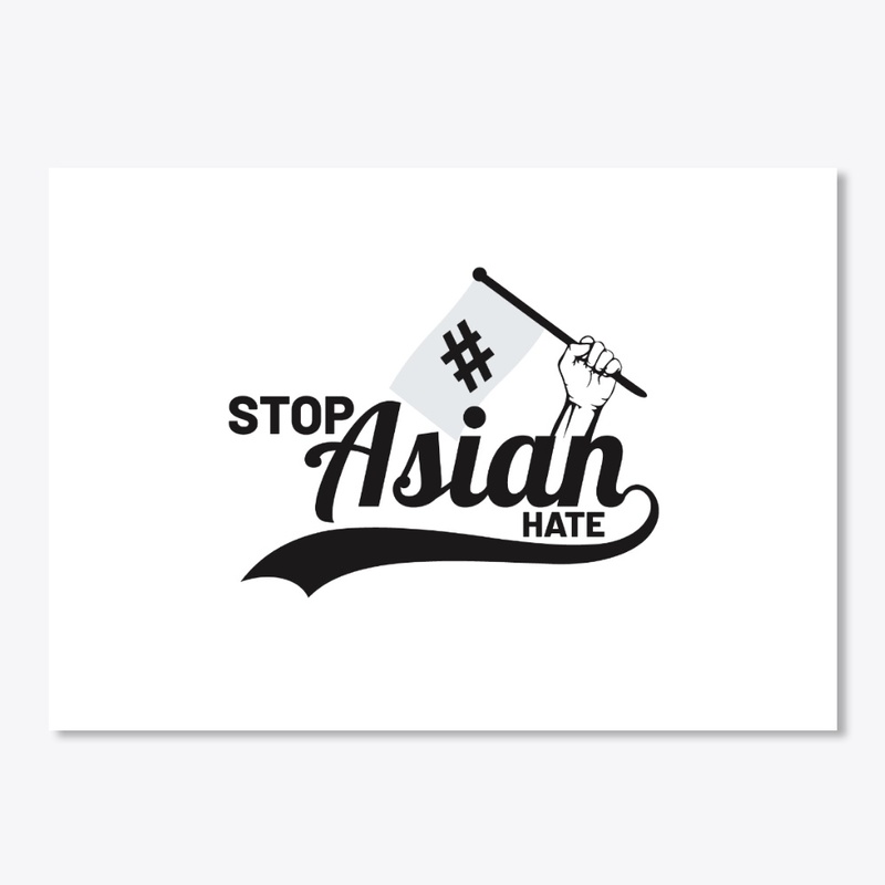 stop asian hate flag stcker