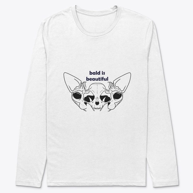 Bald is Beautiful - Sphynx Cat Art - Bla