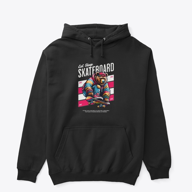 Eat, Sleep, Skateboard Hoodie