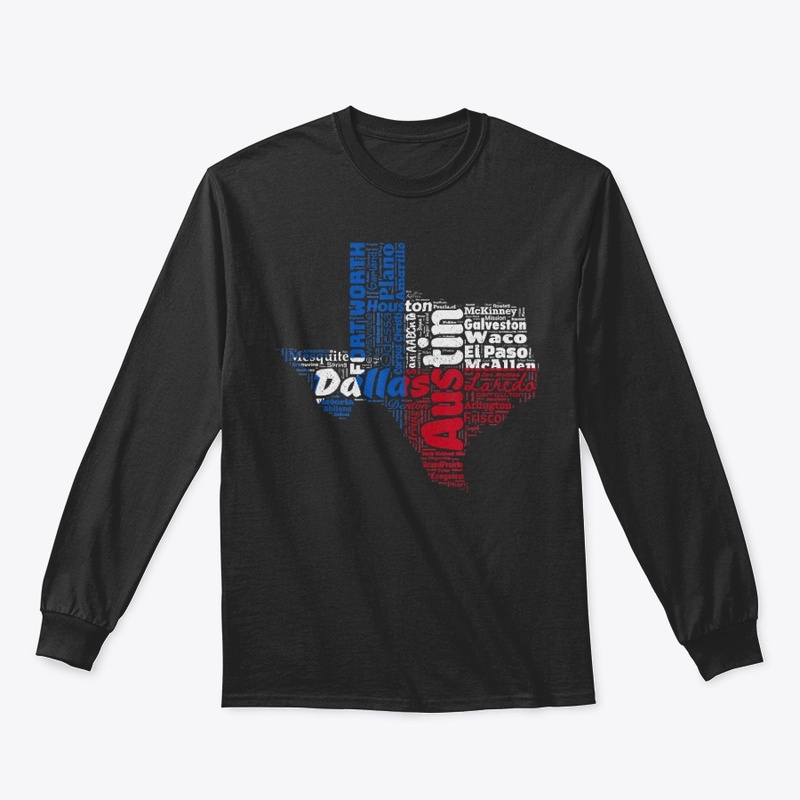 Texas Cities Star State Flag T-Shirt
