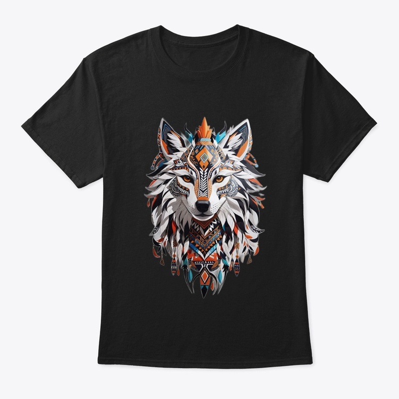Tribal Wolf Animal Wildlife Tshirt