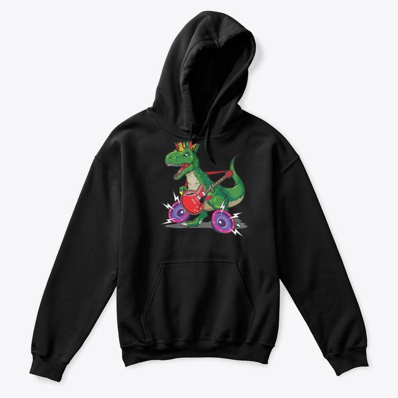 Dinosaur And Electric Guitar Lover Gift