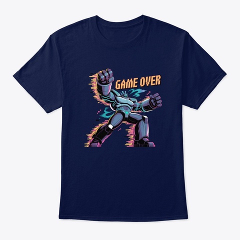 Game Over Navy T-Shirt Front