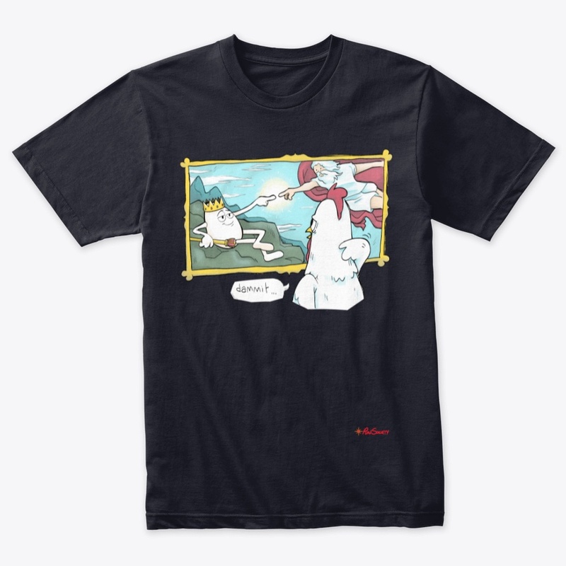 God Created Egg - red logo