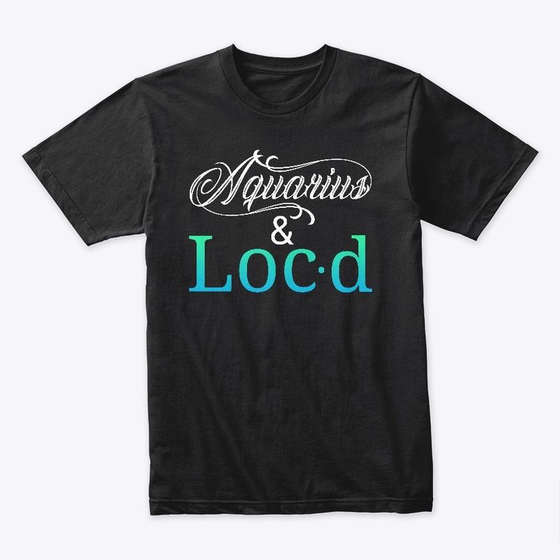 Aquarius & loc'd zodiac tee shirt