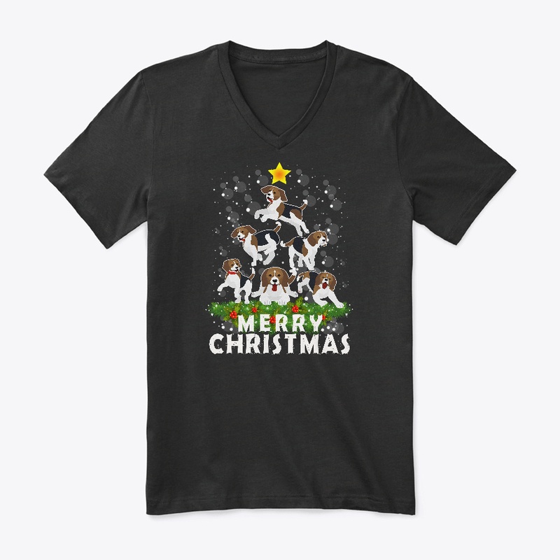 Beagle Christmas Tree Shirt Merry Xmas