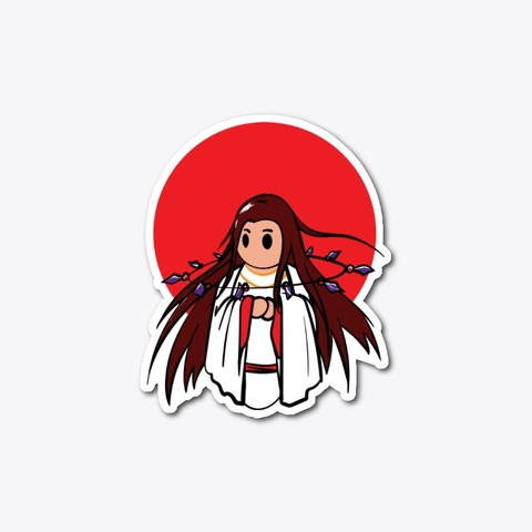 Amaterasu Die Cut Sticker Standard áo T-Shirt Front