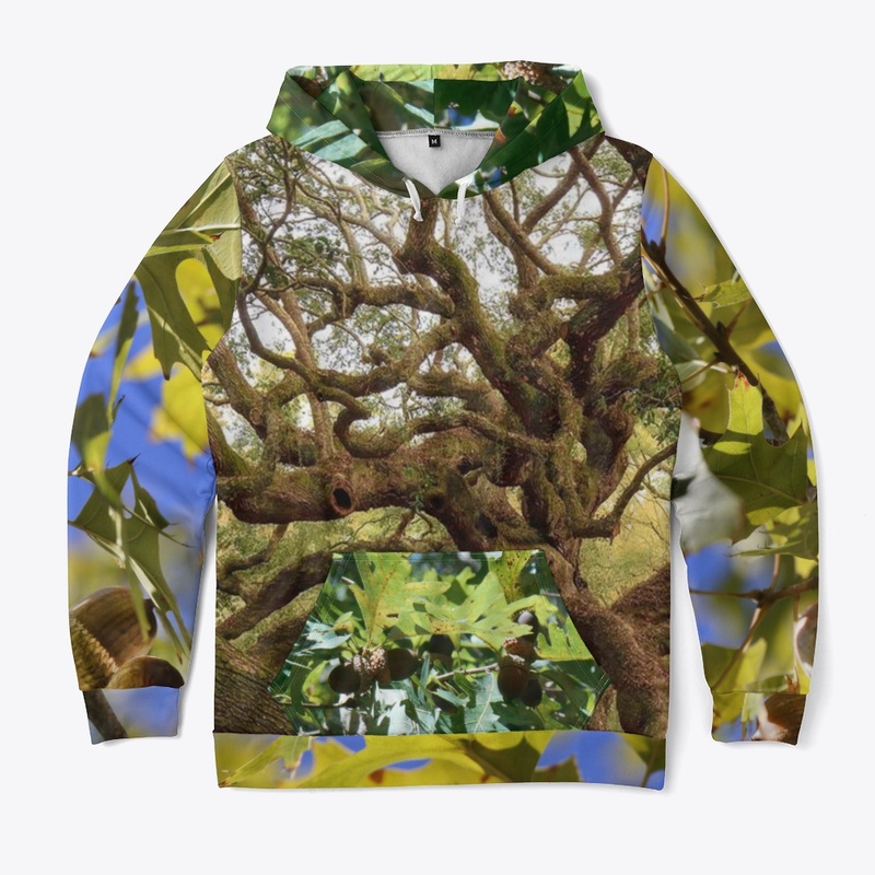 clad oak tree hoodie