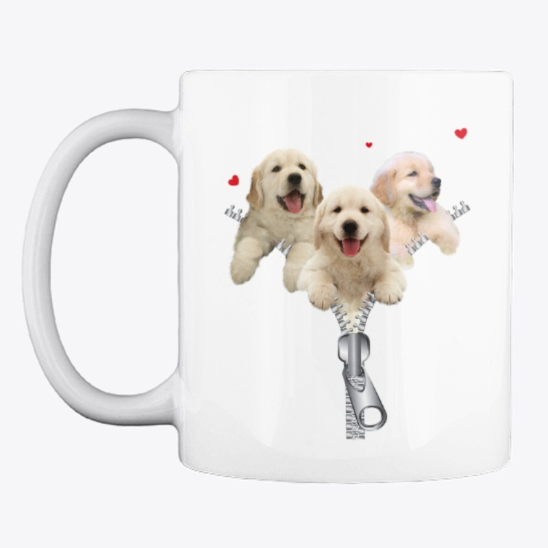 SHN 7 Zipper Golden Retriever die cut