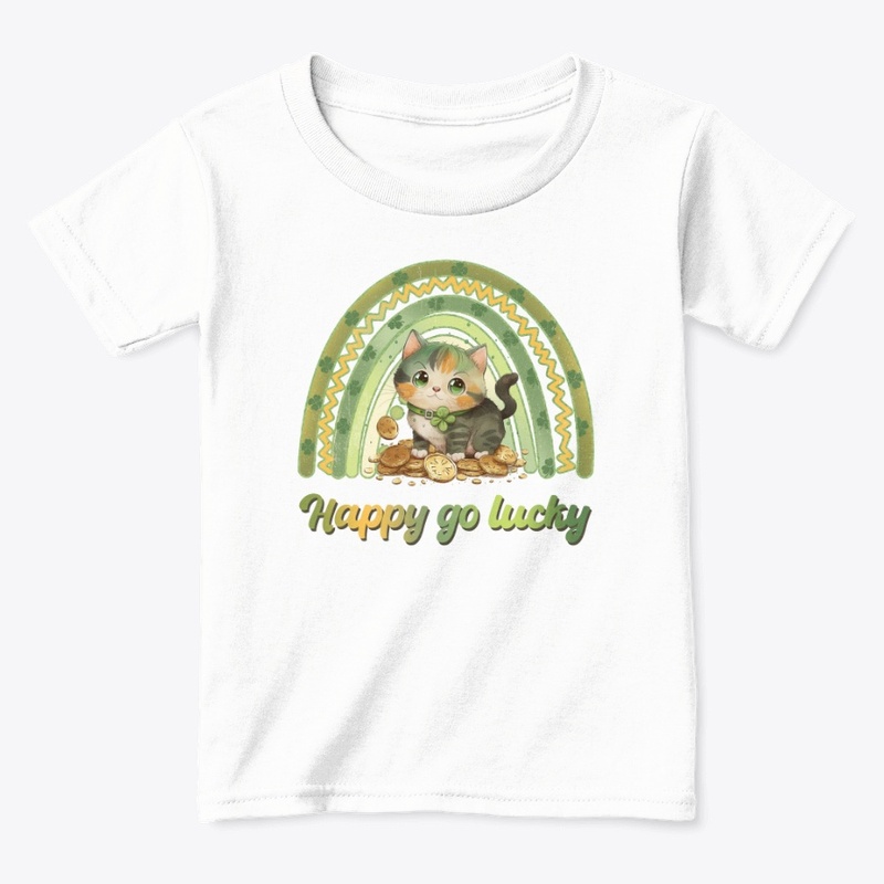 St pattys rainbow Happy go lucky cat