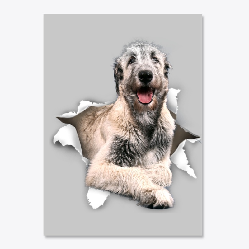 Irish Wolfhound Torn Paper