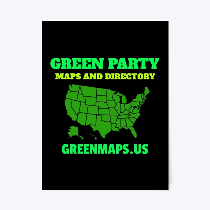 Green Party Maps - Black