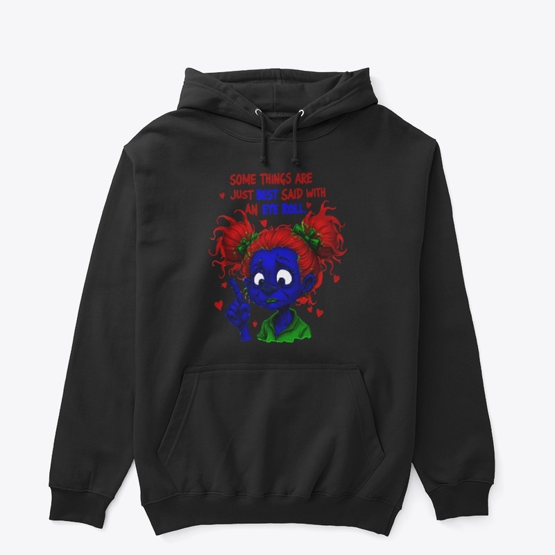 Funny Kawaii Eye Roll Pastel Hoodie