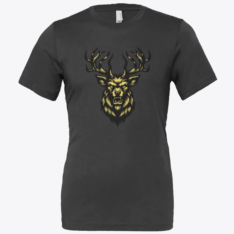 Angry Deer Head Design