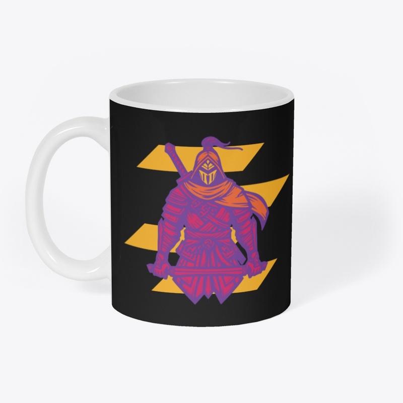 neon ronin striped knight