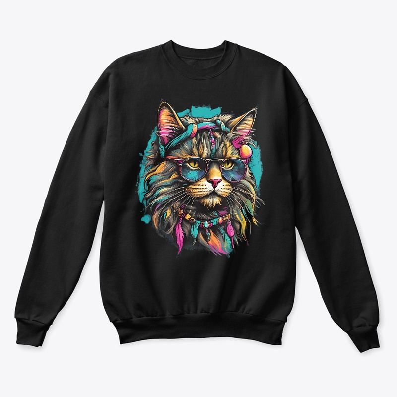 a hippy cat head
