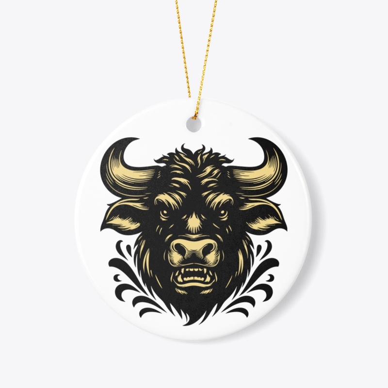 Bold Angry Cow Illustration