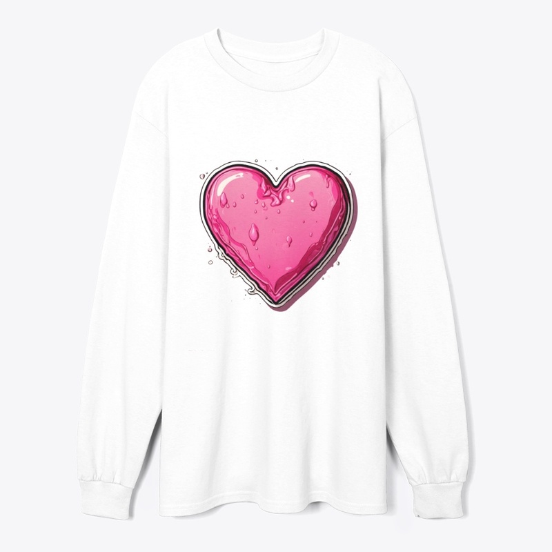 💖 Shocking Pink 3D Cartoon Heart
